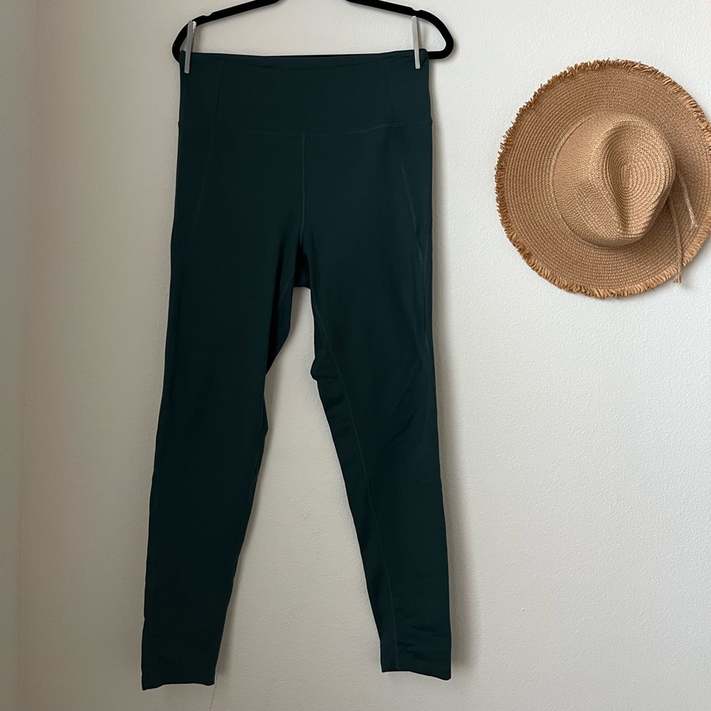 Dark Green Girlfriend Collective Leggings, Size XL